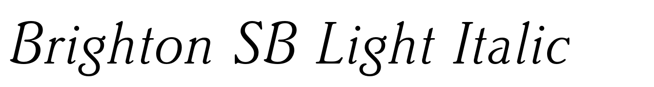 Brighton SB Light Italic
